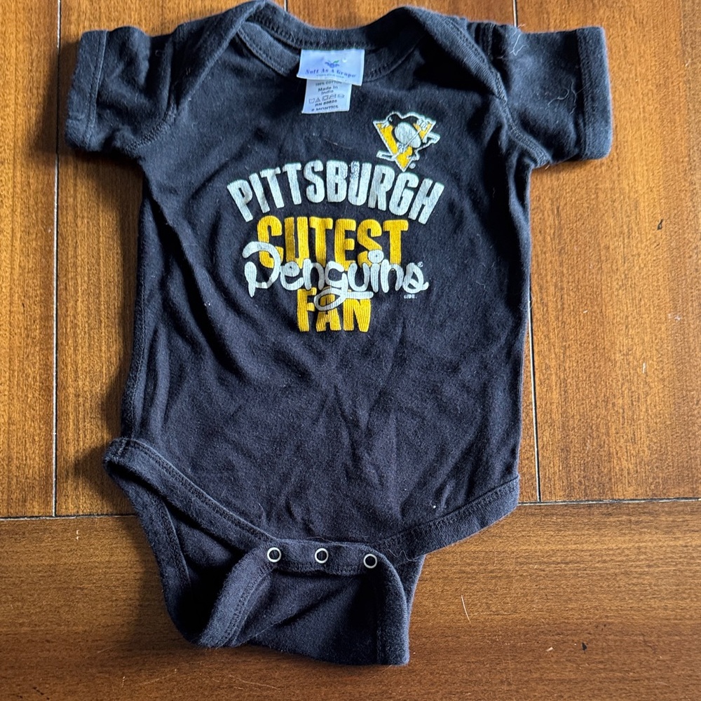 Pittsburgh Penguins Cutest Fan Black Baby Bodysuit